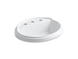 KOHLER K-2992-8-0 Tresham Oval Drop-in bathroom sink with 8" widespread faucet holes