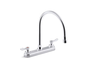 KOHLER K-810T70-4AFA Triton Bowe 1.8 gpm kitchen sink faucet with 9-5/16" gooseneck spout, aerated flow and lever handles