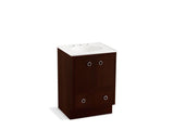 KOHLER K-99501-TK-1WG Jacquard 24" bathroom vanity cabinet with toe kick, 2 doors and 1 drawer
