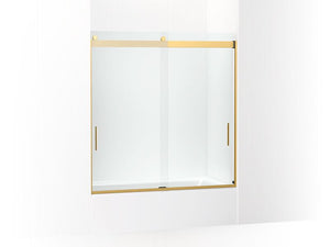 KOHLER K-706163-L Levity Sliding bath door, 62" H x 56-5/8 - 59-5/8" W, with 5/16" thick Crystal Clear glass