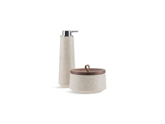 KOHLER K-29591-SSP Bente Two-piece countertop accessory set, Oyster Pearl