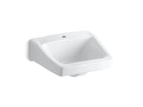 KOHLER K-1722 Chesapeake 19-1/4" x 17-1/4" wall-mount/concealed arm carrier bathroom sink with single faucet hole