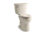 KOHLER 3589-T-47 Cimarron Comfort Height Two-Piece Elongated 1.6 Gpf Toilet With Tank Cover Locks in Almond