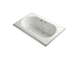 KOHLER K-1170-HN-0 Memoirs 66" x 42" drop-in whirlpool with reversible drain, heater and custom pump location without jet trim