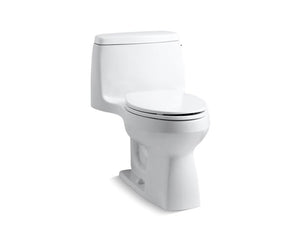 KOHLER K-3810-RA Santa Rosa Comfort Height One-piece compact elongated 1.28 gpf chair height toilet with right-hand trip lever, and slow close seat