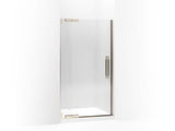 KOHLER 705721-L-ABV Pinstripe Pivot Shower Door, 72-1/4" H X 39-1/4 - 41-3/4" W, With 1/2" Thick Crystal Clear Glass in Anodized Brushed Bronze
