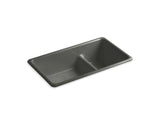 Iron/Tones Smart Divide 33" top-/undermount double-bowl kitchen sink