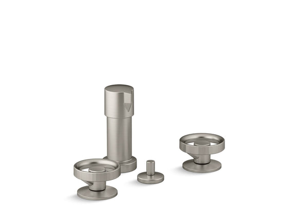Components Widespread bidet faucet with Industrial handles